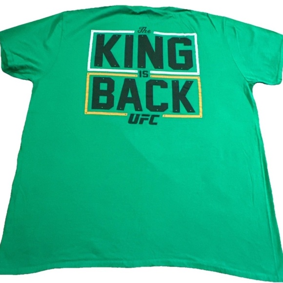 UFC Team Conor McGregor 2021 “The King Is Back” Irish Green Shirt, 2XL 2 X-Large - Picture 4 of 5